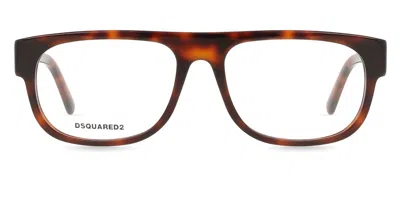 Dsquared2 Dq5295 Men's Glasses, Tortoiseshell, Size 56 In Brown