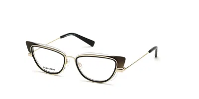 Dsquared2 Dq5303 001 Occhiali Da Vista Neri Per Donna (solo Montatura) In Black