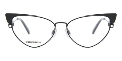 Dsquared2 Dq5304 002 Occhiali Da Vista Neri Per Donna (solo Montatura) In Black