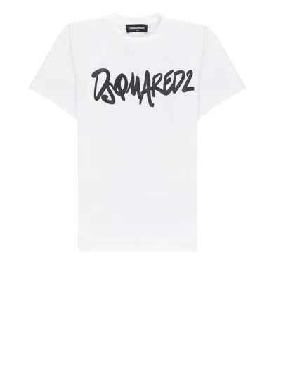 Dsquared2 Kids' Dracy T-shirt In White