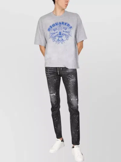 DSQUARED2 DRAGON BROS FOOTBALL T-SHIRT