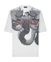Dsquared2 Dragon-print Cotton T-shirt In White