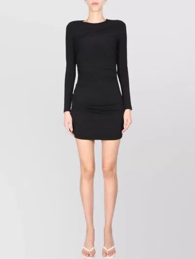 DSQUARED2 DRAPED DETAIL FITTED SILHOUETTE DRESS