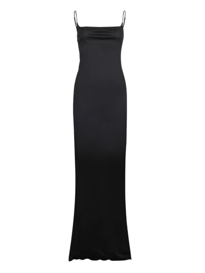 Dsquared2 Draped Front Strap Dress In Black