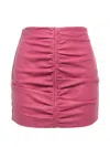 Dsquared2 Draped Leather Skirt In Pink