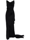 Dsquared2 Draped Maxi Dress In Black