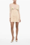 Dsquared2 Draped Mini Dress With Sheels Detail
