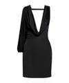 Dsquared2 Shiny Viscose Jersey Short Dress In Black