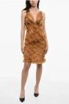 Dsquared2 Draped Sheer Nylon Dress