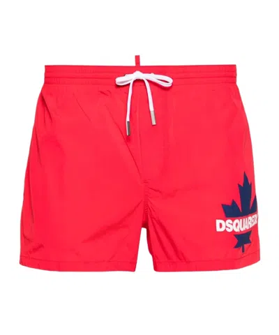Dsquared2 Drawline Swimming Trunks In Red