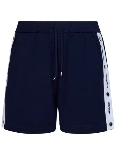 Dsquared2 Drawstring Bermuda Shorts In Blue