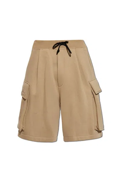 Dsquared2 Cargo-pocket Track Shorts In Beige