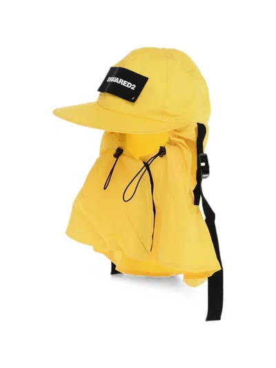 Dsquared2 Drawstring Hat In Yellow