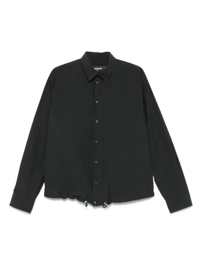 Dsquared2 Drawstring-hem Shirt In Gray