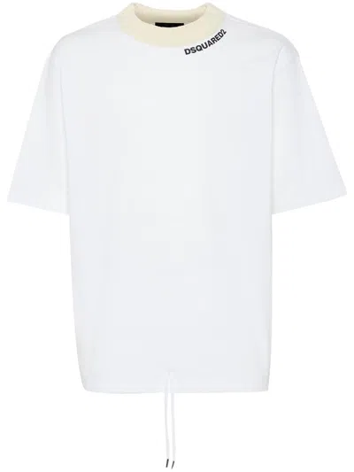 Dsquared2 Drawstring-hem T-shirt In White