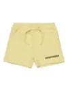 Dsquared2 Drawstring Logo-print Shorts In Yellow