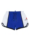 Dsquared2 Drawstring Panel Swim Shorts In Blue