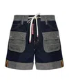 Dsquared2 Pocket Drawstring Cargo Shorts In Blue