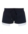 Dsquared2 Layered Drawstring Shorts In Blue