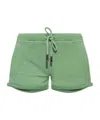 Dsquared2 Rolled-hem Drawstring Shorts In Green