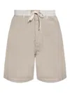Dsquared2 Drawstring Straight Shorts In Neutral