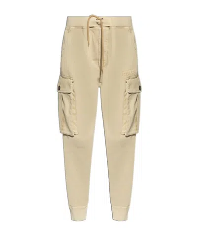 Dsquared2 Cotton Cargo Pants In Beige