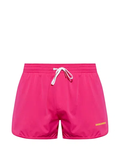 Dsquared2 Drawstring Swim Shorts In Pink