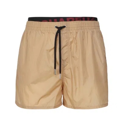 Dsquared2 Drawstring Swimming Shorts In Brown