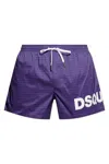 Dsquared2 Logo-print Drawstring Swim Shorts In Purple
