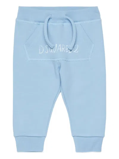 Dsquared2 Babies' Drawstring Track Pants In Blue