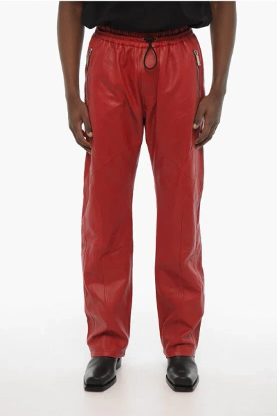 Dsquared2 Drawstring Waist 2 Pockets Leather Trousers