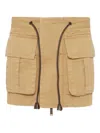 Dsquared2 Drawstring-waist Mini Skirt In Brown
