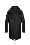 Dsquared2 Drawstring Zipped Coat In Nero