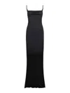 Dsquared2 Draped Front Strap Dress In Black
