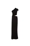 Dsquared2 Viscose Jersey Crepe Long Dress In Black