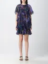 Dsquared2 Ruffle-detail Mini Dress In Multicolor
