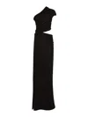 Dsquared2 Viscose Jersey Crepe Long Dress In Negro