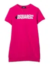 Dsquared2 Teen Logo-print Short-sleeve T-shirt Dress In Pink