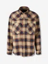 Dsquared2 Plaid Button-down Shirt With Chest Pockets In Brown