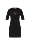 Dsquared2 Logo-embellished Cotton Mini Dress In Black