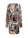 Dsquared2 Geometric Mini Wrap Dress In Black