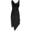 Dsquared2 Cowl-neck Midi Dress In Black