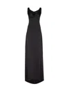 Dsquared2 Daisy Crepe Cady Gown In Black