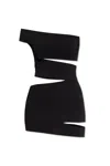 Dsquared2 Black Stretch Knit Bandage Dress In Black