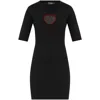 Dsquared2 Logo-embellished Cotton Mini Dress In Black