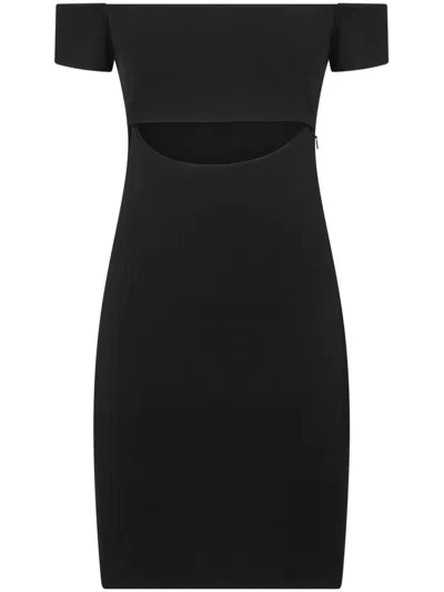 Dsquared2 Cut-out Bardot-neck Minidress In Multicolor