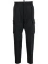 Dsquared2 Drop-crotch Cargo Trousers In Black