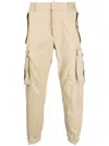 Dsquared2 Drop-crotch Cropped Cargo Trousers In Neutrals