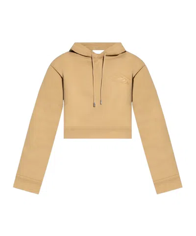 DSQUARED2 DSQUARED2 LOGO EMBOSSED CROPPED HOODIE