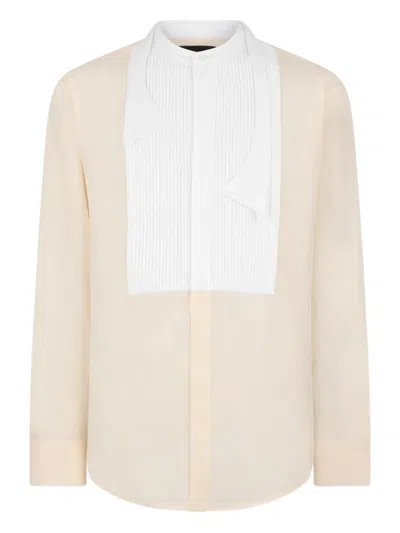 Dsquared2 Dropped Shoulder Bowtie Silk Shirt In Neutral